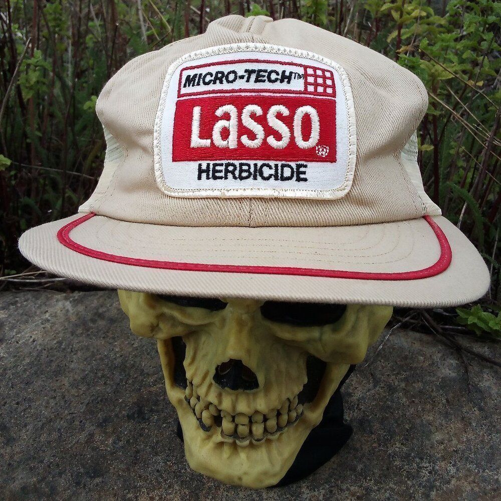 Vintage Lasso Micro-Tech Herbicide Patch Snap Trucker Hat Cap